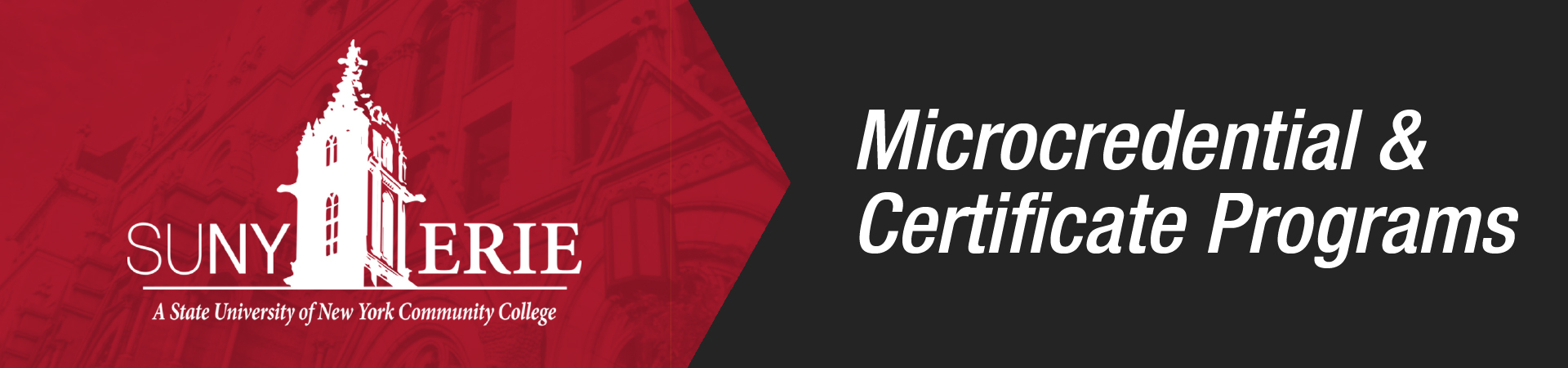 SUNY Erie Microcredential & Certificate Programs
